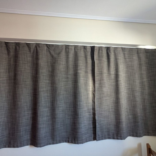Grey blackout curtains set, double with inner and outer panels