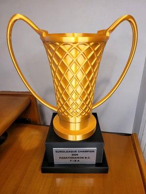 Euroleague Champion Panathinaikos 2000 Trophy replica new