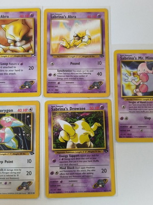 Pokemon TCG Sabrina's Bundle vintage cards set of 5, like new