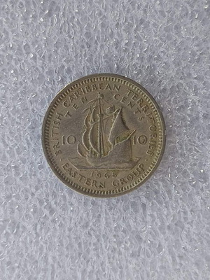 Eastern Caribbean 10 Cents Coin 1965 used