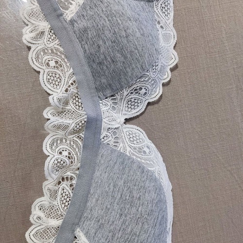 Oysho gray bra used with lace