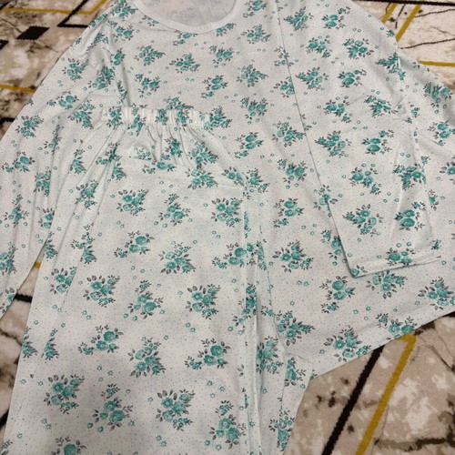 Pajama set XXL new, white and turquoise