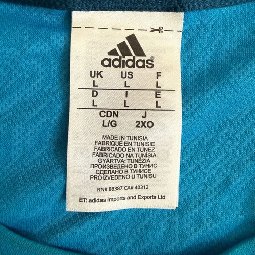 Adidas shirt blue size L like new sample