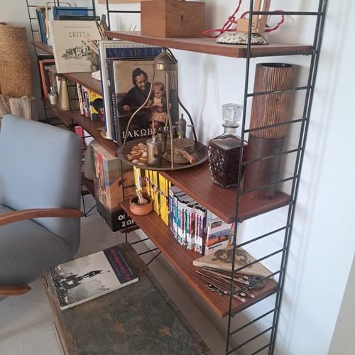Mid Century Vintage Kajsa & Nils Nisse Strinning Teak Shelving Unit used