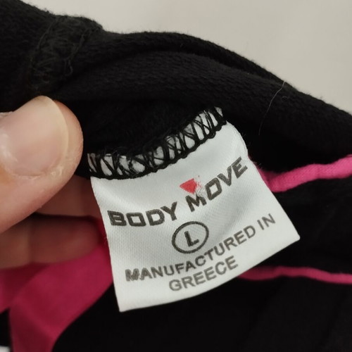 Body Move women's black sweatpants with pink details used, size L