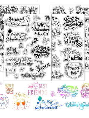 Transparent Stamp Sets for DIY Crafts Party Celebration Theme