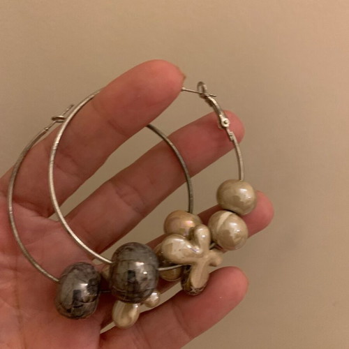 Large earrings like new, big hoops