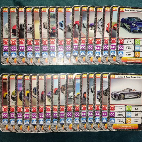 Yperatou Super Cards used, set of 7 including Gormiti and vehicles