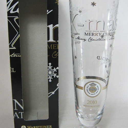 Warsteiner 2010 Christmas Edition Beer Glasses Set of 3 New 0.33L