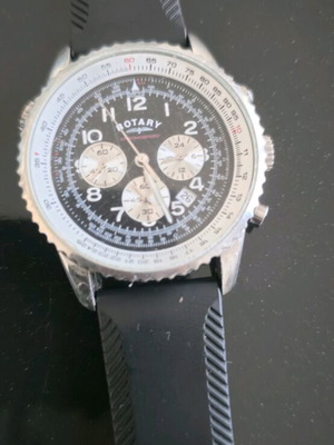 Rotary watch used, black and white colors
