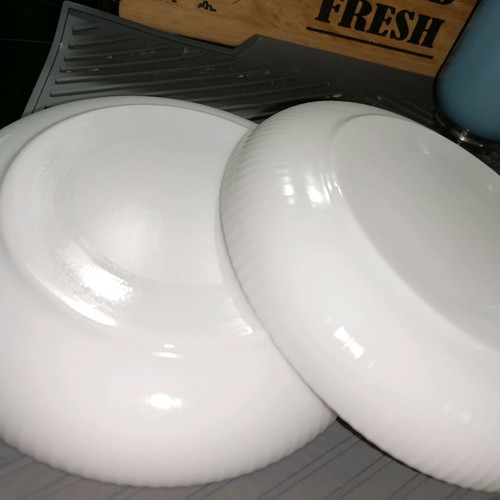 White porcelain bowls new, 25 cm, Ionic series by Vicko