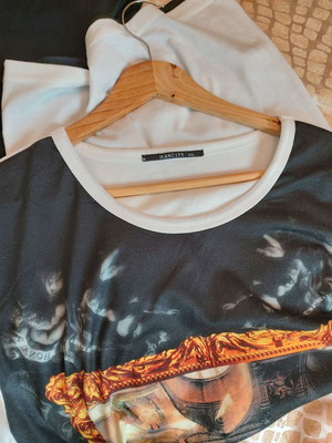 Men's T-shirt XXL white with print like new