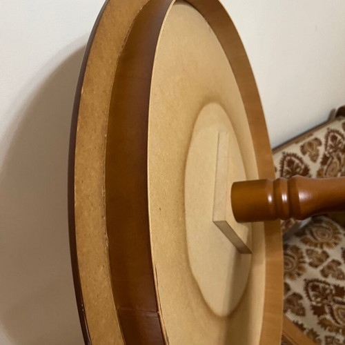 Round wooden table used, 60cm diameter