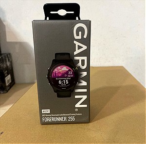 Garmin Forerunner 255 Music 46mm Αδιάβροχο Smartwatch με Παλμογράφο (Μαύρο) Σφραγισμένο