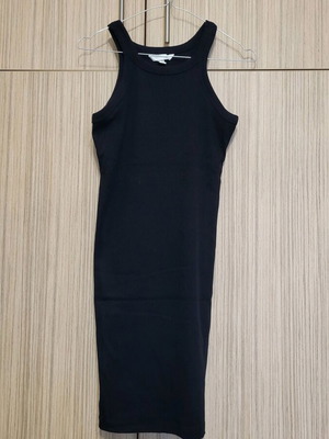 Rib dress H&M medium size like new, black