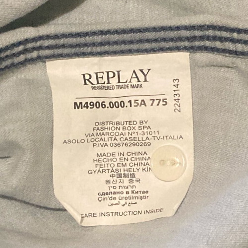 Replay denim shirt XL like new, light blue