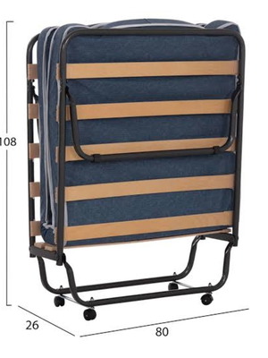 Folding Bed 80x183 with 6.5 cm Mattress New