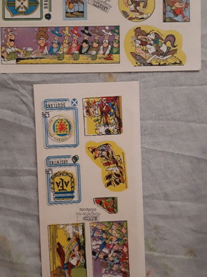 Rare collectible stickers from Bleck and Ombrax magazines 1975