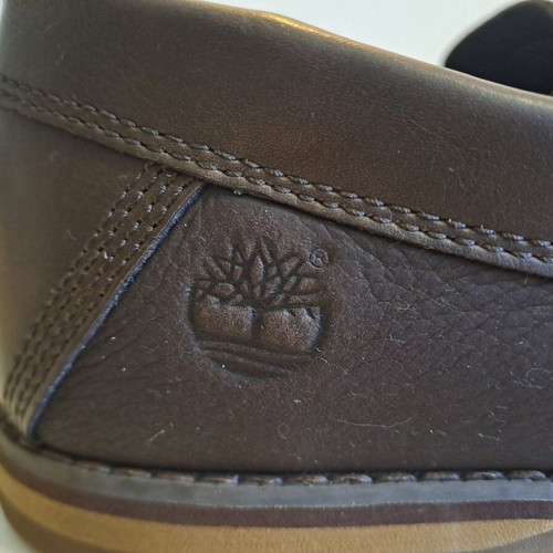 Timberland moccasins used, brown leather with OrthoLite insoles, size 42