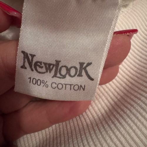 New Look cardigan with hood, like new, size M, white cotton