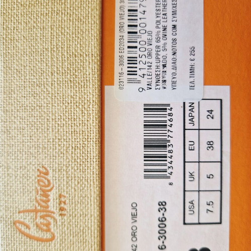 Castaner Valle/142 gold platform sandals size 38 new