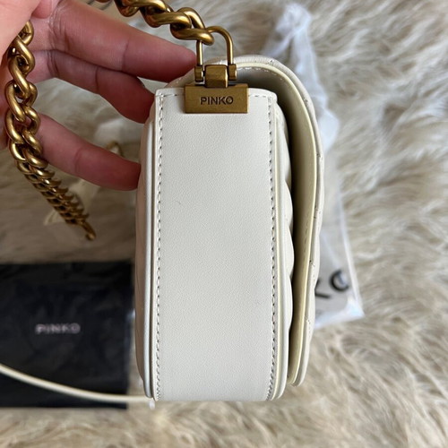 Pinko Crossbody Bag New White Beige