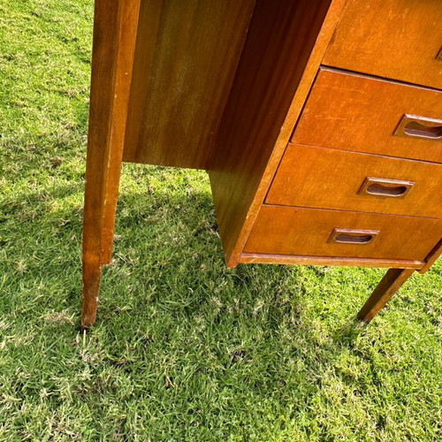 Mid-Century Modern desk with built-in bookshelf, Danish design