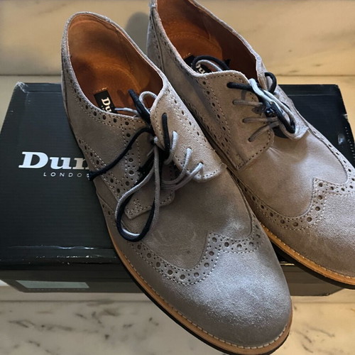 Dune London grey suede brogues like new