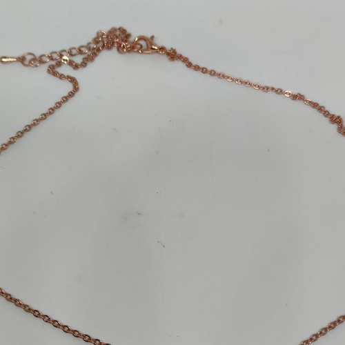 Necklace in rose gold tone with pearl, like new