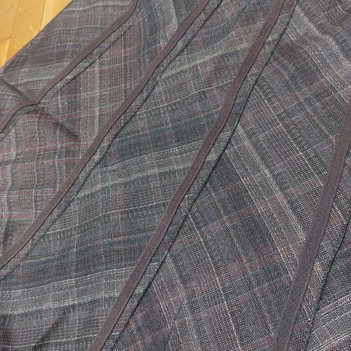 Raxevksy midi plaid skirt like new, brown