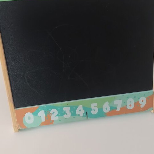 Children's Blackboard used, black and white
