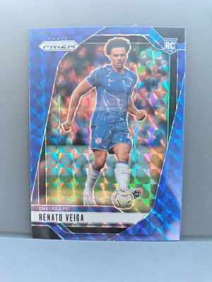 Renato Veiga 2024-25 Panini Prizm Premier League Blue Mosaic RC κάρτα σαν καινούργιο