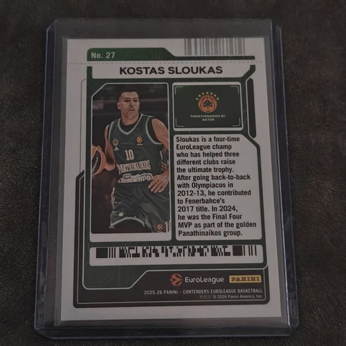 Kostas Sloukas Play-In Ticket Panini Contenders EuroLeague 2025-26 like new