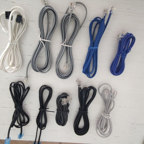 RJ11 cables new, pack of 10 for telephones and routers