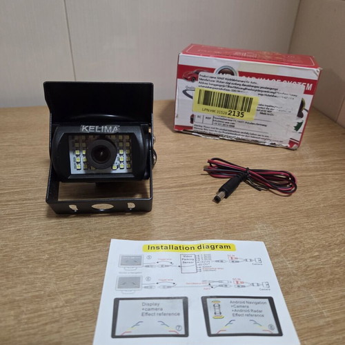 Universal rear view camera with night vision and built-in LEDs, new