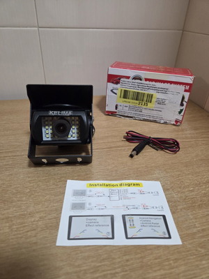 Universal rear view camera with night vision and built-in LEDs, new
