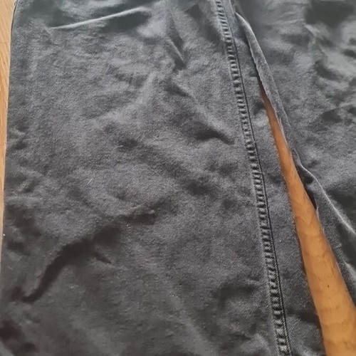Black denim pants Bershka like new, wide leg, size S