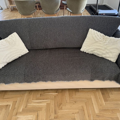 3-seater sofa used with cover and cushions