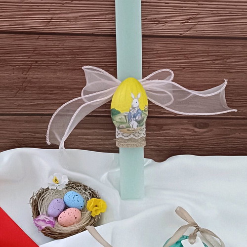 Handmade Easter Set with Aromatic Veraman Candle 25cm and Wardrobe Tablet