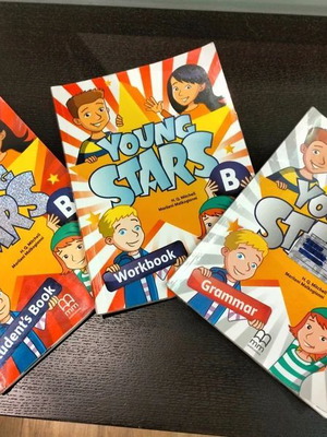 Young Stars B Junior English books used, set of 3 pieces