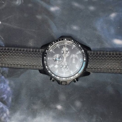 Just Cavalli Spike Chronograph watch like new, black