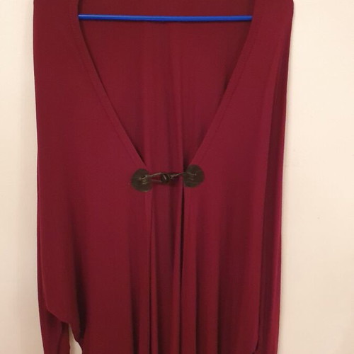 Women's tunic blouse used, burgundy size XL