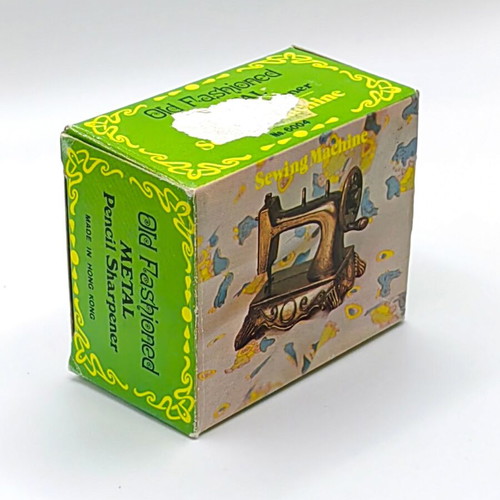Vintage Diecast Sewing Machine Pencil Sharpener new in original box