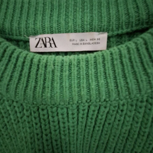 Zara green knitted pullover like new, L/M
