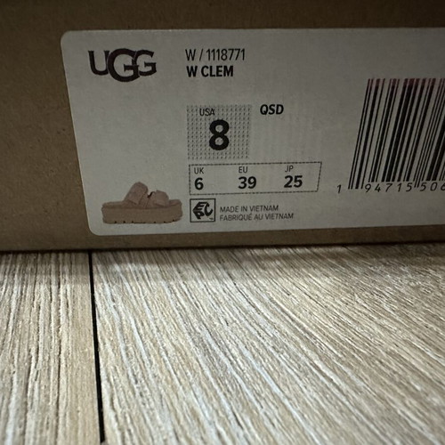 Ugg leather platform sandals size 39, pink