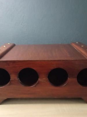 Wooden wine rack chest used for drinks