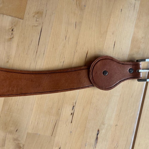 Camel leather belt used, size 75