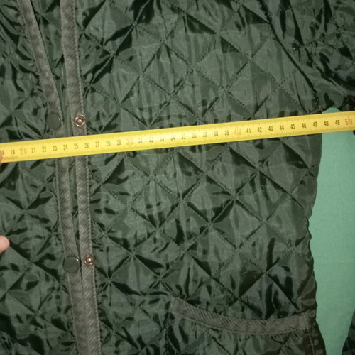 Zara quilted women's jacket used, cypress green with hood