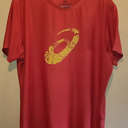 Asics MotionDry sports T-shirt used, red, size M
