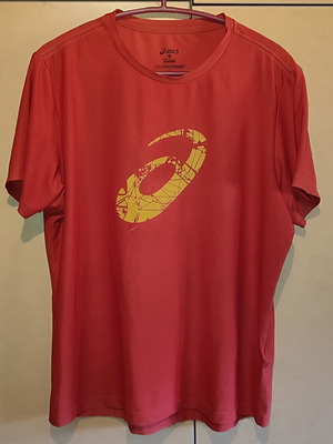 Asics MotionDry sports T-shirt used, red, size M
